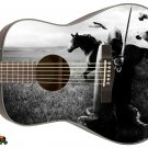 Guitar Skin Axe Wrap Re-skin Vinyl  Lefty Acoustic  Snake Sword Assassin 017