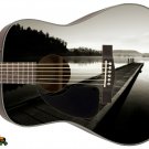 Guitar Skin Axe Wrap Re-skin Vinyl Lefty Acoustic Cottage Country Sepia Fun 026