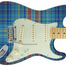 Guitar Skin Axe Wrap Re-skin Vinyl Underwear Cool Plaid Blue 921 Guitar Skin Axe Wrap Re-skin Vinyl Underwear Cool Plaid Blue 921