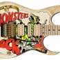 Guitar Skin Axe Wrap Re-skin Vinyl USA Monsters of Rock 1980's Crackle 1053