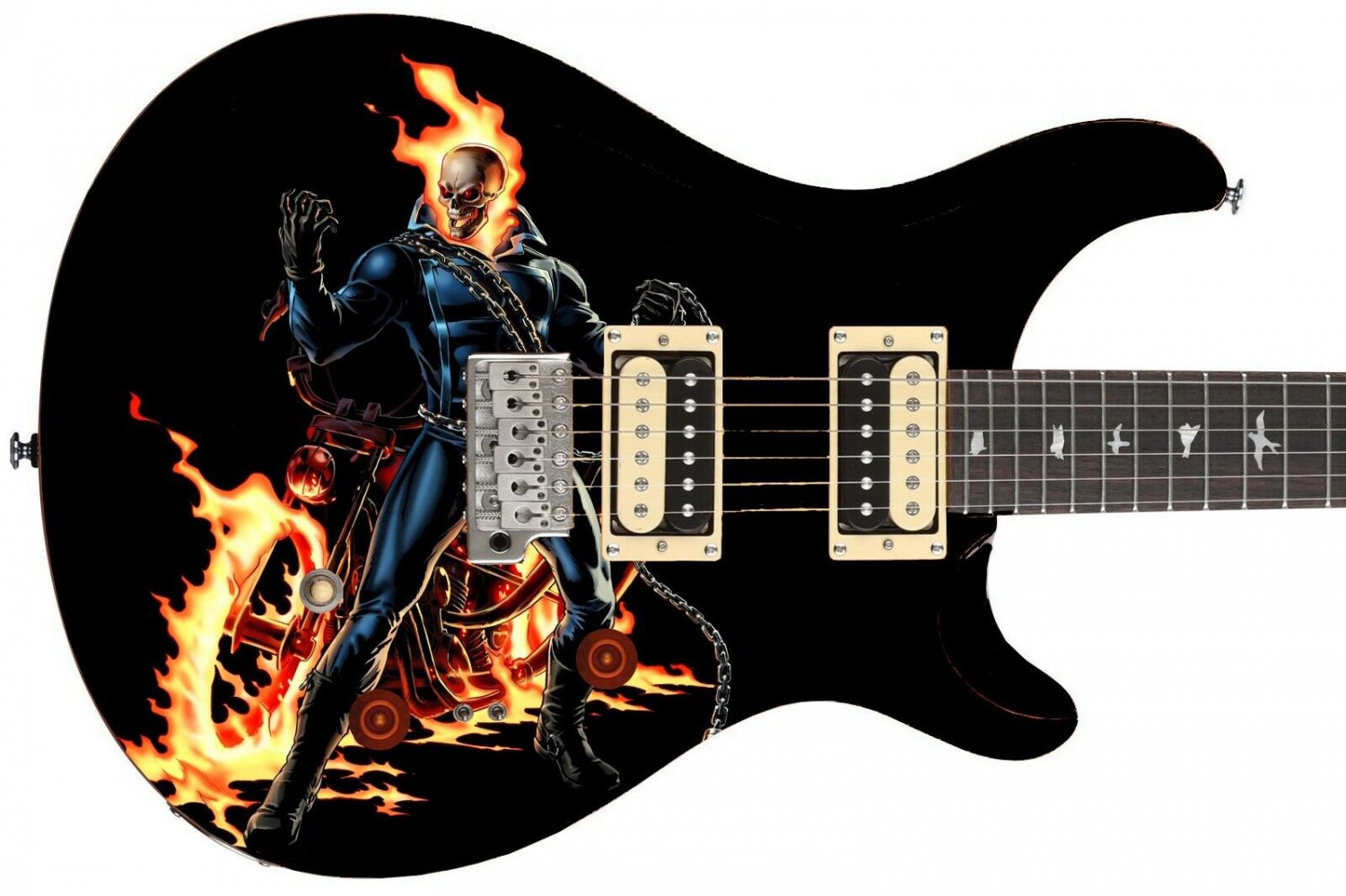 Guitar Skin Axe Wrap Re-skin Vinyl - Johnny Blaze is Ghost Rider 789