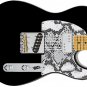 Pickguard Headstock Tremolo Skin Wrap Reskin for Guitars - K gray skin 663