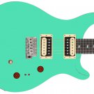 Guitar Skin Axe Wrap Re-skin Darker Seafoam Green 1055