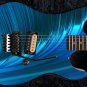 Guitar Skin Axe Wrap Re-skin Vinyl Steel Waves of Blue 1032
