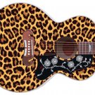 Guitar Skin Axe Wrap Re-skin Jumbo Acoustic Leopard Print Fur Paul Stanley Look