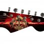 Pickguard Headstock Tremolo Skin Wrap Reskin for Guitars -Thor's Hammer Red 992