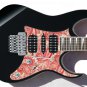 Guitar Skin Axe Wrap Re-skin Vinyl Decal DIY '80s Retro White Skull & Bones 1200
