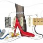 Guitar Skin Axe Wrap Re-skin Vinyl Warrant Erik Turner Red Shoe Gunslinger GS207