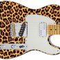 Guitar Wrap Skin Axe Re-Skin Iconic 80's Metal Rock Paul Stanley Leopard Print F