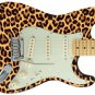 Guitar Wrap Skin Axe Re-Skin Iconic 80's Metal Rock Paul Stanley Leopard Print F