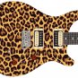 Guitar Wrap Skin Axe Re-Skin Iconic 80's Metal Rock Paul Stanley Leopard Print F
