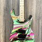 Guitar Wrap Skin Axe Re-skin Decal Jem Swirl Pink Green Righty Electric 133