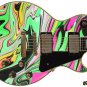 Guitar Wrap Skin Axe Re-skin Decal Jem Swirl Pink Green Righty Electric 133