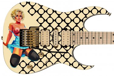Guitar/Bass Skin Axe Wrap Iconic 80's Metal Rock Cantrell Blue Dress GS1124