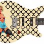 Guitar/Bass Skin Axe Wrap Iconic 80's Metal Rock Cantrell Blue Dress GS1124