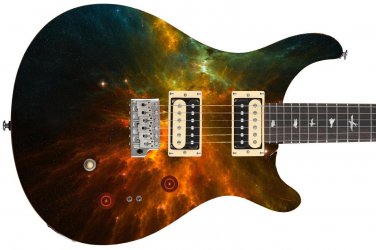Guitar Skin Axe Wrap Reface Vinyl  Space Rainbow 1228