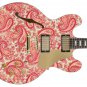Guitar Skin Axe Wrap Re-skin Iconic 80's Metal Rock Red Skull & Bones 1201