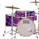 Drum Wrap Percussion Shell Cover Bass Kick Snare Tom DIY-Fushcia Lipgloss 707