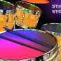 Drum Wrap Percussion Shell Cover Bass Kick Snare Tom DIY - Honey Flame Top 171