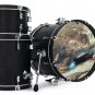 Drum Wrap Percussion Shell Cover Bass Kick Snare Tom DIY Ice Cave & Wood 731