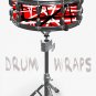 Drum Wrap Percussion Shell Cover Bass Kick Snare Tom DIY Abstract Stripes V3-4