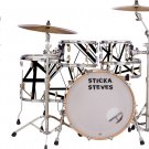 Drum Wrap Percussion Shell Cover Bass Kick Snare Tom DIY Abstract Stripes V11-12