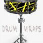 Drum Wrap Percussion Shell Cover Bass Kick Snare Tom DIY Abstract Stripes V 7-8
