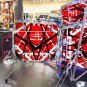 Drum Wrap Percussion Shell Cover Bass Kick Snare Tom DIY Abstract Stripes V 5-6