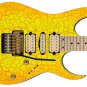 Guitar Wrap Skin Reface Iconic 80's Burst 6 Volt Crackle Melo Yelo 1219