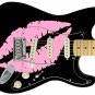 Guitar Skin Wrap Axe Re-Skin KISS Hot Pink 80's Eighties 593