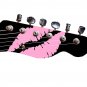 Guitar Skin Wrap Axe Re-Skin KISS Hot Pink 80's Eighties 593