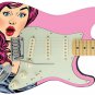 Guitar Wrap Skin Axe Re-Skin Pop Rock Biggest Fan Groupie Girl 1210