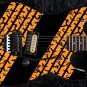 Guitar Skin Wrap Axe Re-Skin Iconic 80's Metal Rock Tire Treads 1220