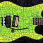 Guitar Wrap Skin Reface Iconic 80's Burst 6 Volt Crackle Lemon Lime 1219