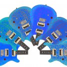 Guitar Wrap Skin Reface Iconic 80's Burst 6 Volt Crackle Blue Fuzz 1219 Guitar Wrap Skin Reface Iconic 80's Burst 6 Volt Crackle Blue Fuzz 1219