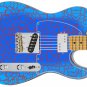 Guitar Wrap Skin Reface Iconic 80's Burst 6 Volt Crackle Blue Fuzz 1219