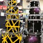 Drum Wrap Percussion Shell Cover Bass Kick Snare Tom DIY Abstract Stripes V 9-10