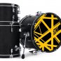 Drum Wrap Percussion Shell Cover Bass Kick Snare Tom DIY Abstract Stripes V 9-10