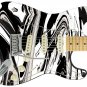 Guitar Skin Axe Wrap Re-skin Music Black Licorice Salt Water Taffy Swirl  1223
