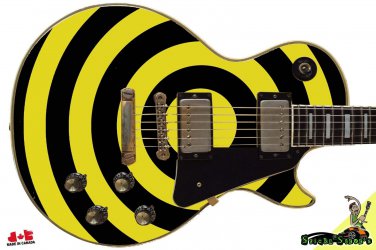 Guitar Wrap Skin Axe Re-Skin Iconic 80's Metal Rock Wylde Bullseye Target BB 184