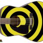 Guitar Wrap Skin Axe Re-Skin Iconic 80's Metal Rock Wylde Bullseye Target BB 184