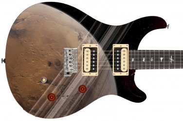 Guitar Skin Axe Wrap Reface Vinyl  Saturn's Edge 1239