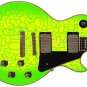 Guitar Wrap Skin Reface Iconic 80's Burst 6 Volt Crackle Lime Light 1219
