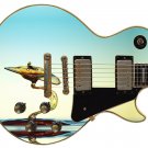 Guitar/Bass Skin Axe Wrap Vinyl Alien Blue Water Salt Kiss Lily Pad Drop GS 006