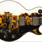 Sticka Steves Guitar Skin Wrap Reface Axe Re-skin  Sunflower Maze Yellow GS 303