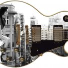 Guitar Skin Wrap Axe Re-Skin City Scape Girl on Cliff Edge 042