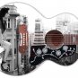 Guitar Skin Wrap Axe Re-Skin City Scape Girl on Cliff Edge 042