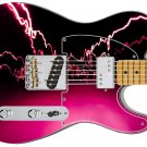 Guitar/Bass Skin Axe Wrap Re Skin Vinyl Decal Friday Night Pink Lights GS1135