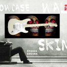 Wall Art Guitar Display Décor Panes - Sugar Skull Triple Take 2227