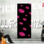 Wall Art Guitar Display Décor Panes - Hot Pink Lips 2045